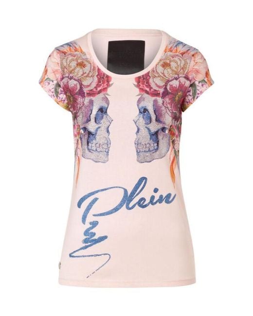 Philipp Plein Pink Printed T-Shirt