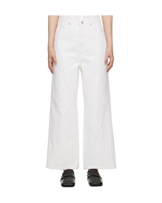 RECTO. White Wide-Leg Jeans