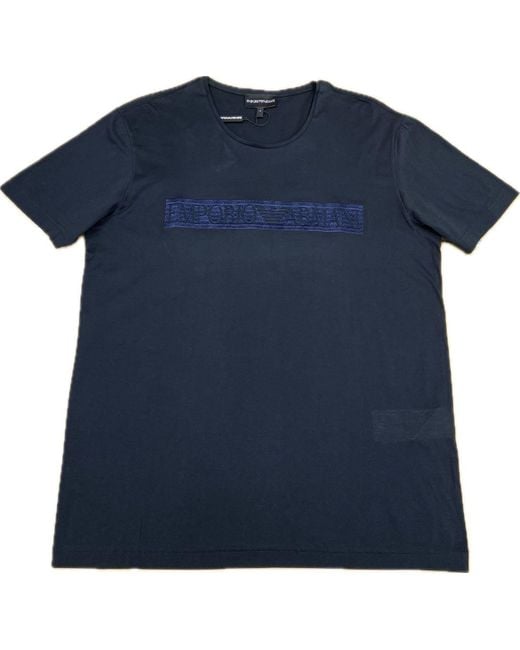 Emporio Armani Blue Short-Sleeved T-Shirt for men