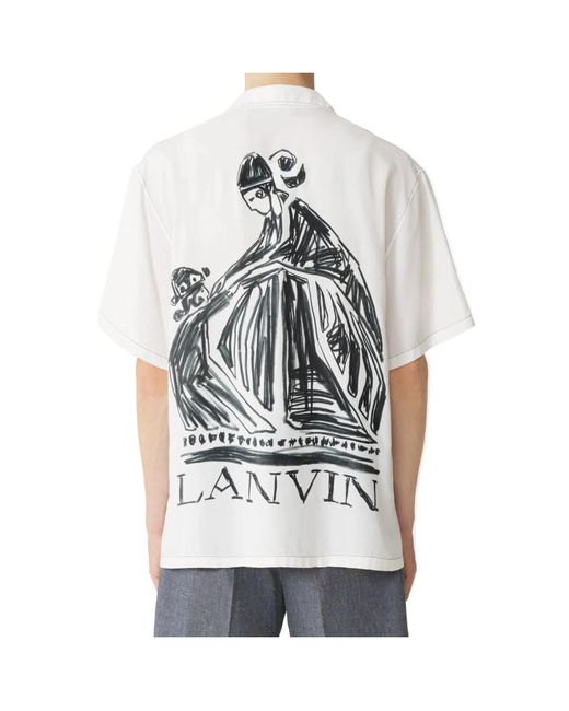 Lanvin White Short Sleeve Shirt for men