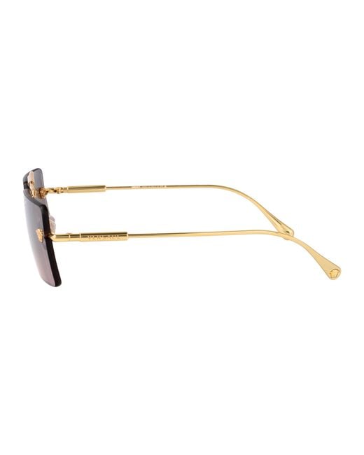 Versace Gray Rectangular Frame Sunglasses