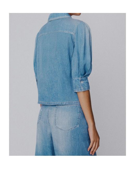 Marella Blue Flowing Viscose Shirt