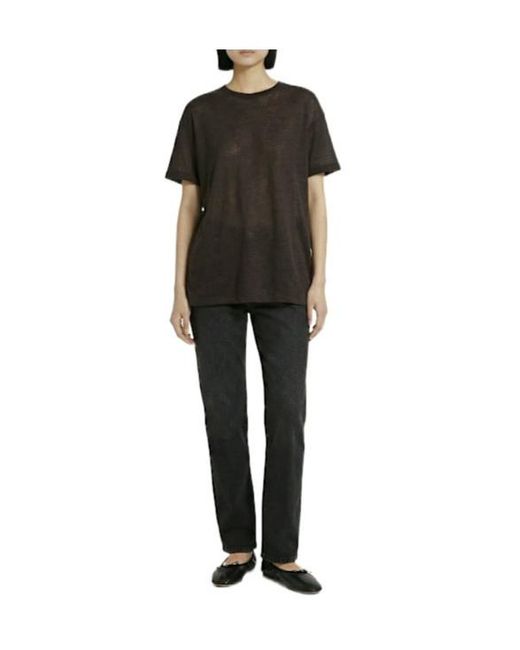 The Row Black Riaco Denim Cropped Jeans