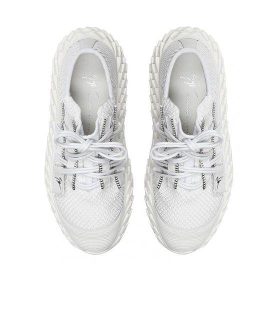 Giuseppe Zanotti White Tie Low-Top Casual Sneakers for men