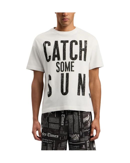 Palm Angels White Catch Graphic T-Shirt for men