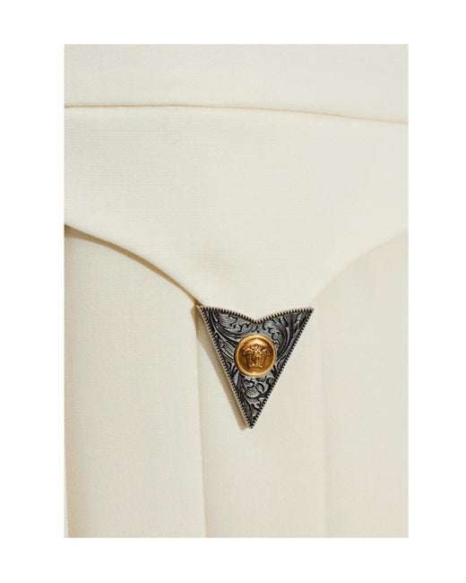 Versace Natural Pleated Skirt