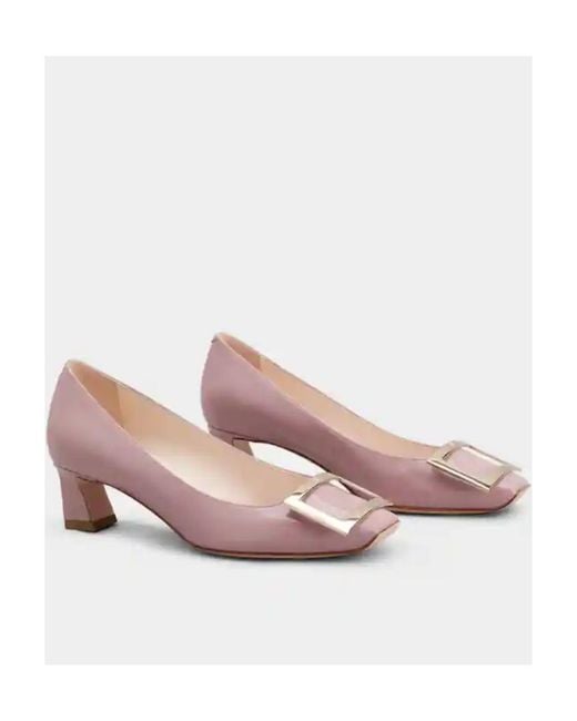 Roger Vivier Pink Trompette Logo Heels
