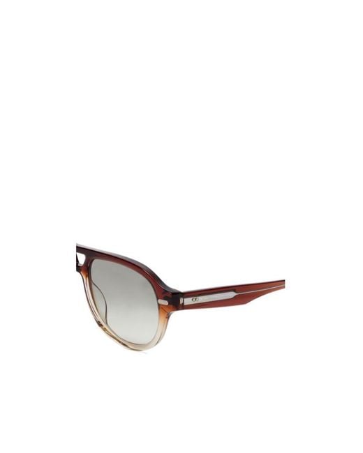 Brunello Cucinelli Brown Paul Aviator Sunglasses