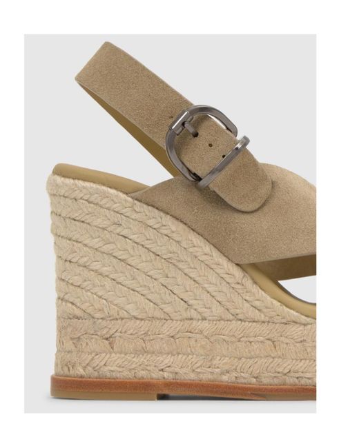 Castaner Natural Castañer Cross-Strap Wedge Espadrilles