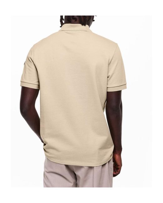 Moncler Natural Short Sleeve Polo Shirt for men