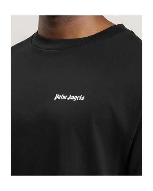 Palm Angels Blue Classic Logo Detailed Tripack T-Shirts for men