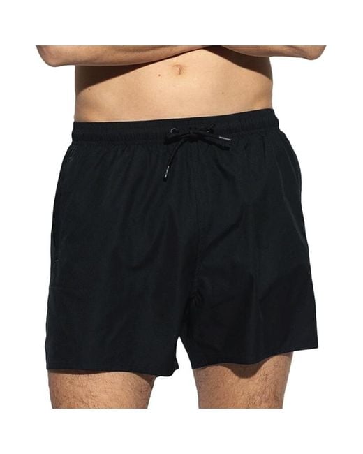 EA7 Black Drawstring Swim Shorts for men