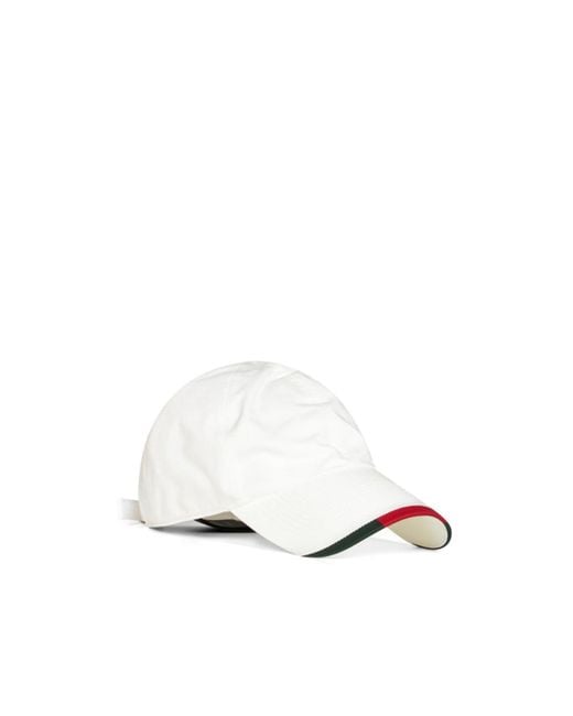 Gucci White Adjustable Baseball Cap for men