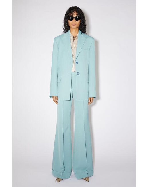 Acne Blue Single-Breasted Blazer