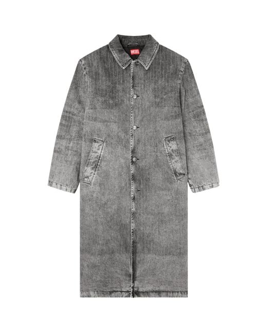 DIESEL Gray Pinstripe Windbreaker for men