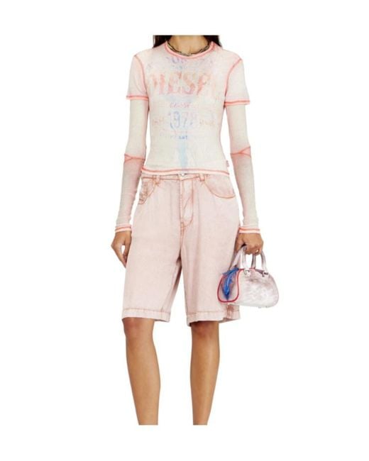 DIESEL Pink 1Dr Dome Mini Crossbody Bag