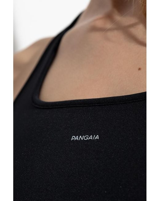 PANGAIA Black Racer-Back Compression Tank Top