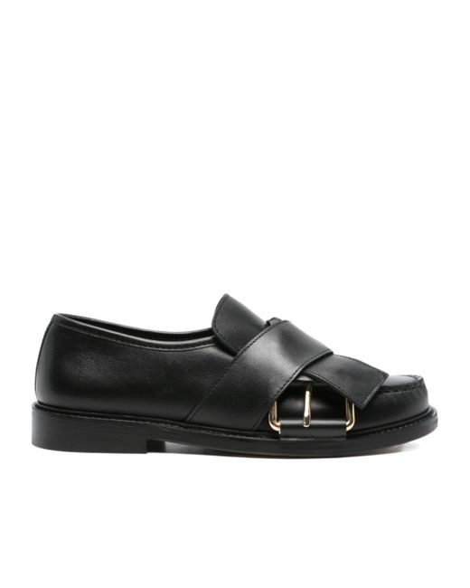 Moschino Black Round Toe Loafers