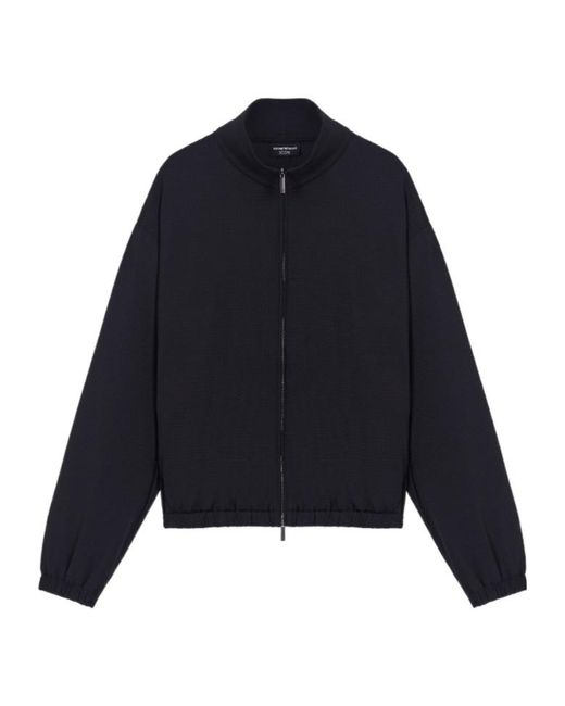 Emporio Armani Blue Full-Zip Casual Jacket for men