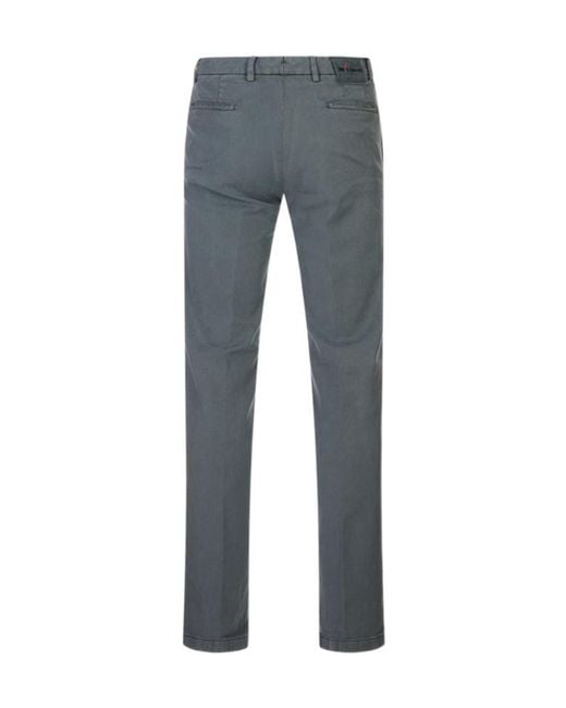 Kiton Blue Casual Trousers With Belt Loops for men
