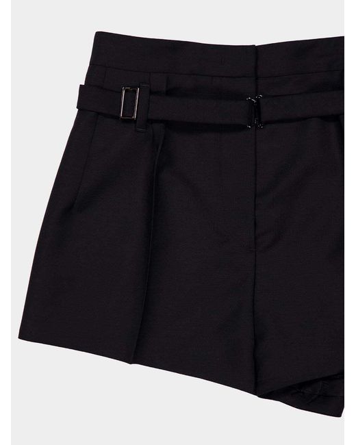 Prada Black Belted Blend Shorts