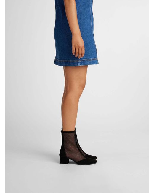 CAREL PARIS Black Mesh Short Boots
