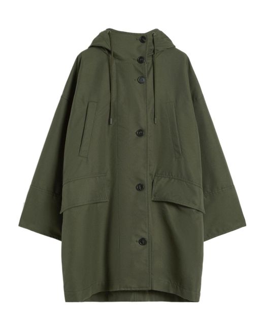 Weekend by Maxmara Green Hooded Button Jacket