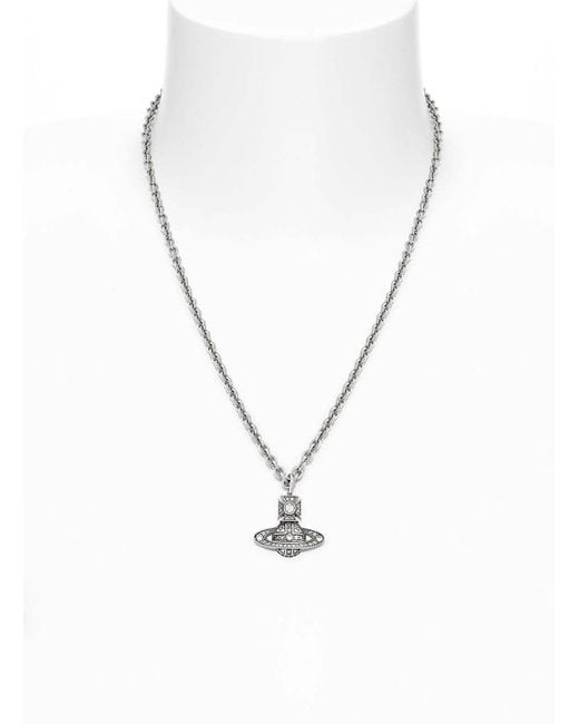 Vivienne Westwood White Carmelo Bas-Relief Pendant Necklace for men