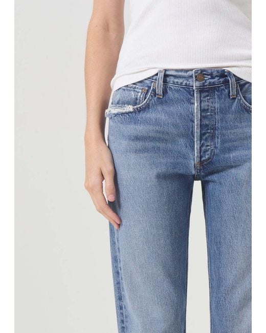 Agolde Blue Parker Straight-Leg Jeans