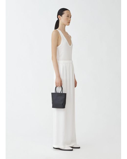 Fabiana Filippi White Duchess-Satin Maxi Skirt