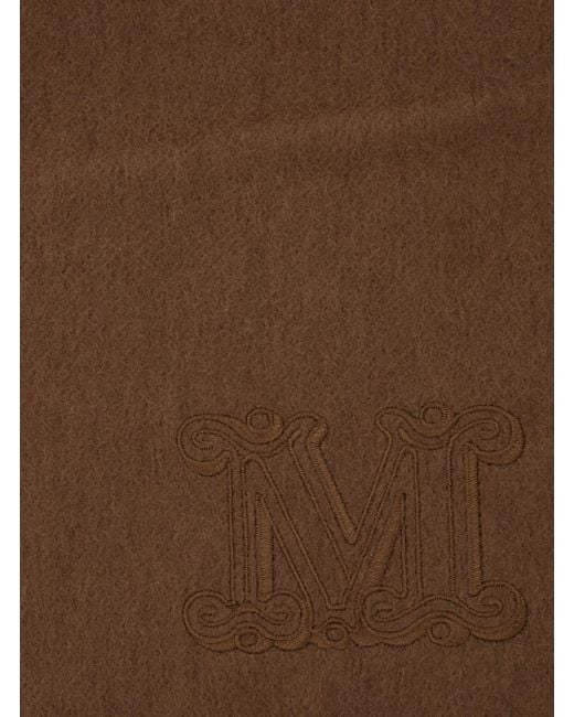 Max Mara Brown Wsdalia Fringed Edge Scarf
