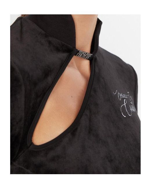Versace Jeans Black Couture Logo Strap-Buckle Mini Dress