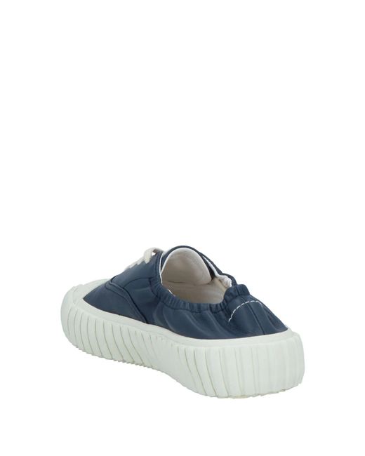MM6 by Maison Margiela Blue Minimalist Low-Top Leather Shoes
