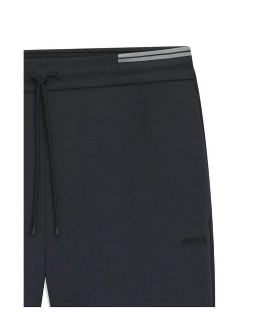 Boss Black Drawstring Track Shorts for men
