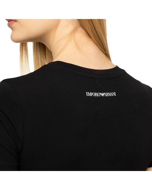 Emporio Armani Black Logo Print T-Shirt
