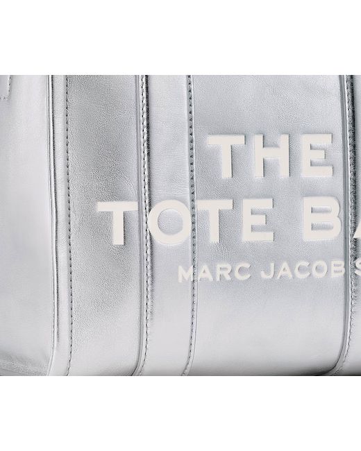 Marc Jacobs Gray The Metallic Small Tote Bag