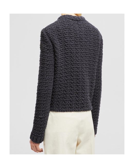 Moncler Blue Padded Cotton Zip-Up Cardigan