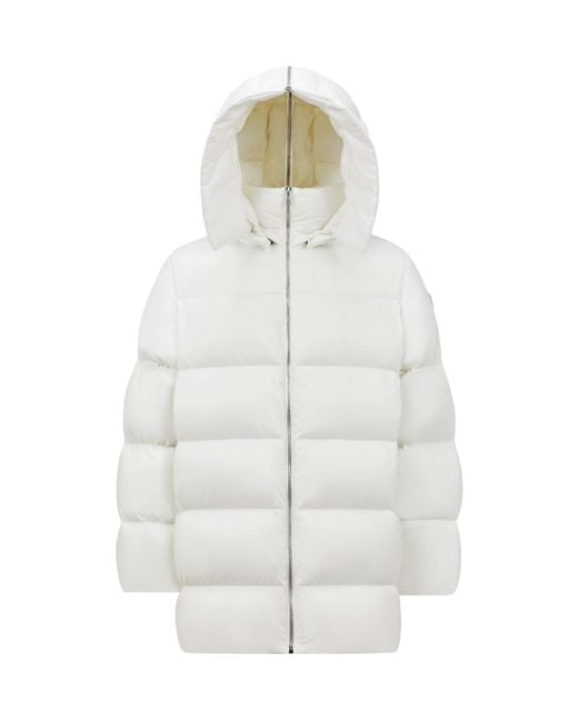 Moncler White Moncler Rick Owens Hooded Cyclopic Coat