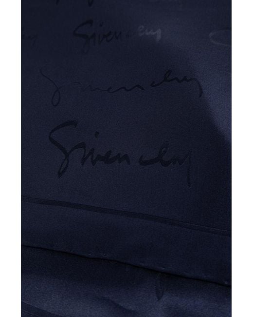 Givenchy Blue Square Silk Scarf