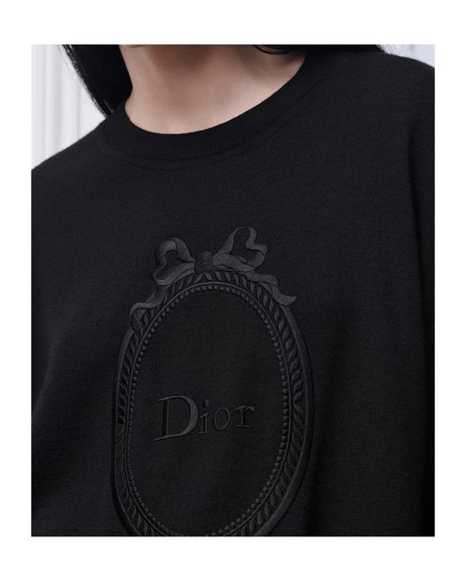 Dior Black Médaillon Embroidered Sweater