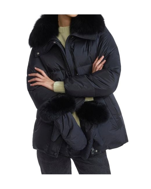 Yves Salomon Black Down Jacket