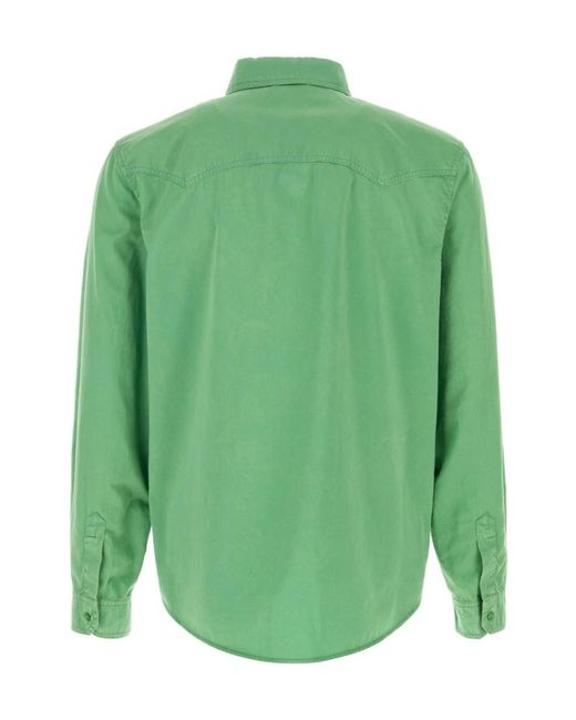 Versace Green Western Pocket Shirt for men