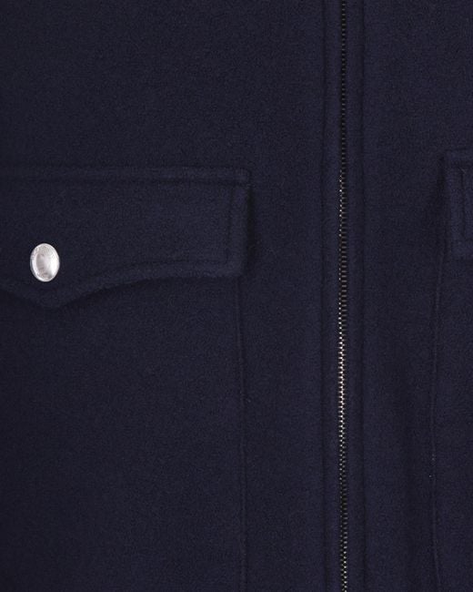 Eleventy Blue Cable-Knit Zip-Up Jacket for men
