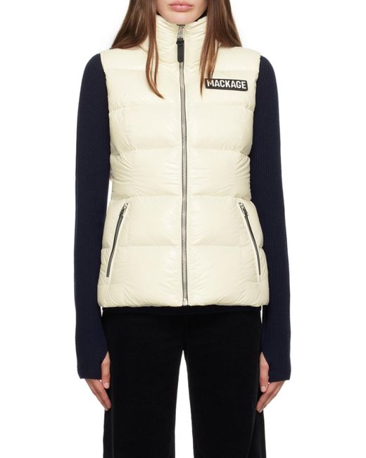 Mackage Gray Logo Quilted Down Vest
