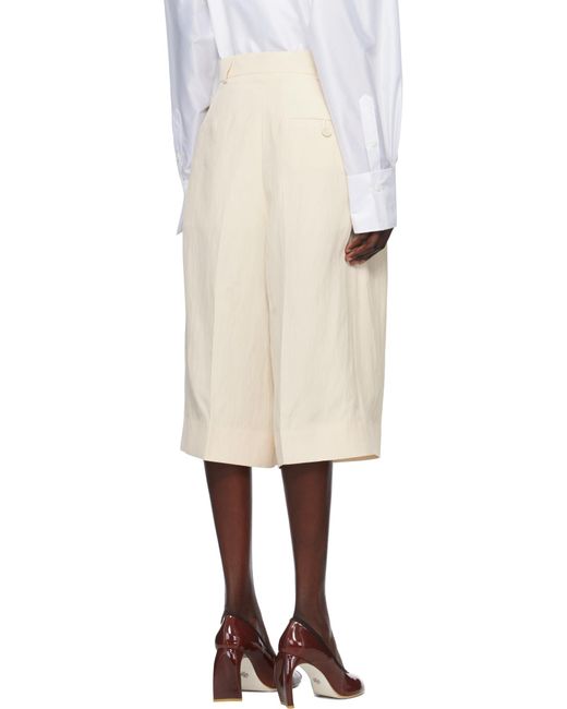 Stella McCartney Natural Culotte Trousers