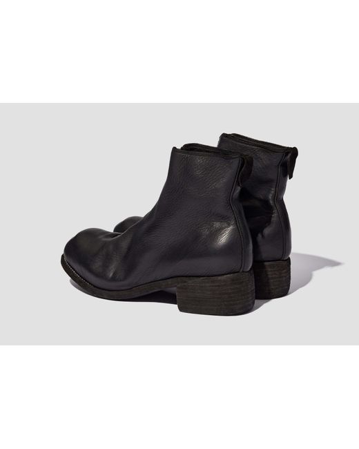 Guidi Black Round Toe Boots for men