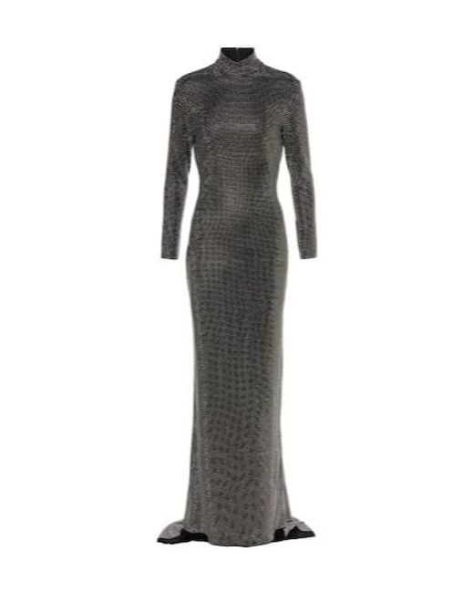 Solace London Gray Vivienne Embellished Gown