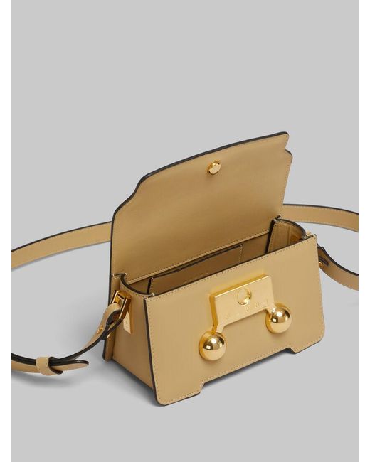 Marni Natural Trunkaroo Foldover-Top Mini Shoulder Bag