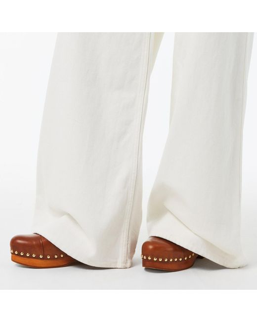 Chloé Brown Jeansnette Platform Mules