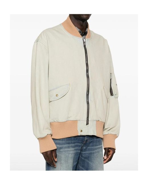 Vivienne Westwood White Bernardo Zipped Bomber Jacket for men